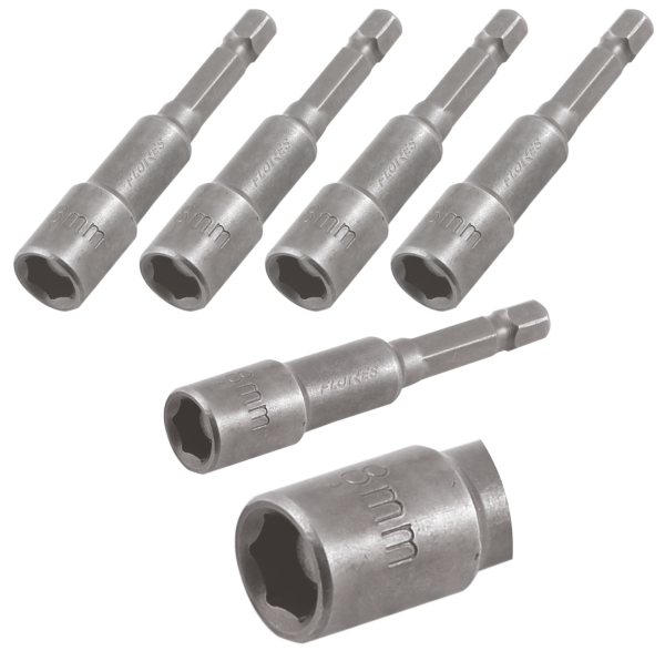 AIQ TOOLS II Adaptor cap bit magnetic  (7MMx65MM-5buc./set)